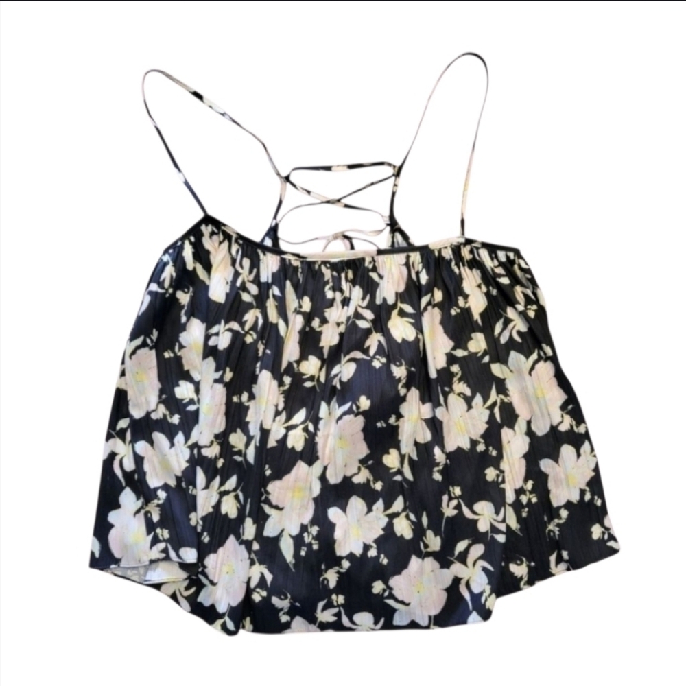 FREE PEOPLE Intimately Satin Floral Sleep Cami, Size XS